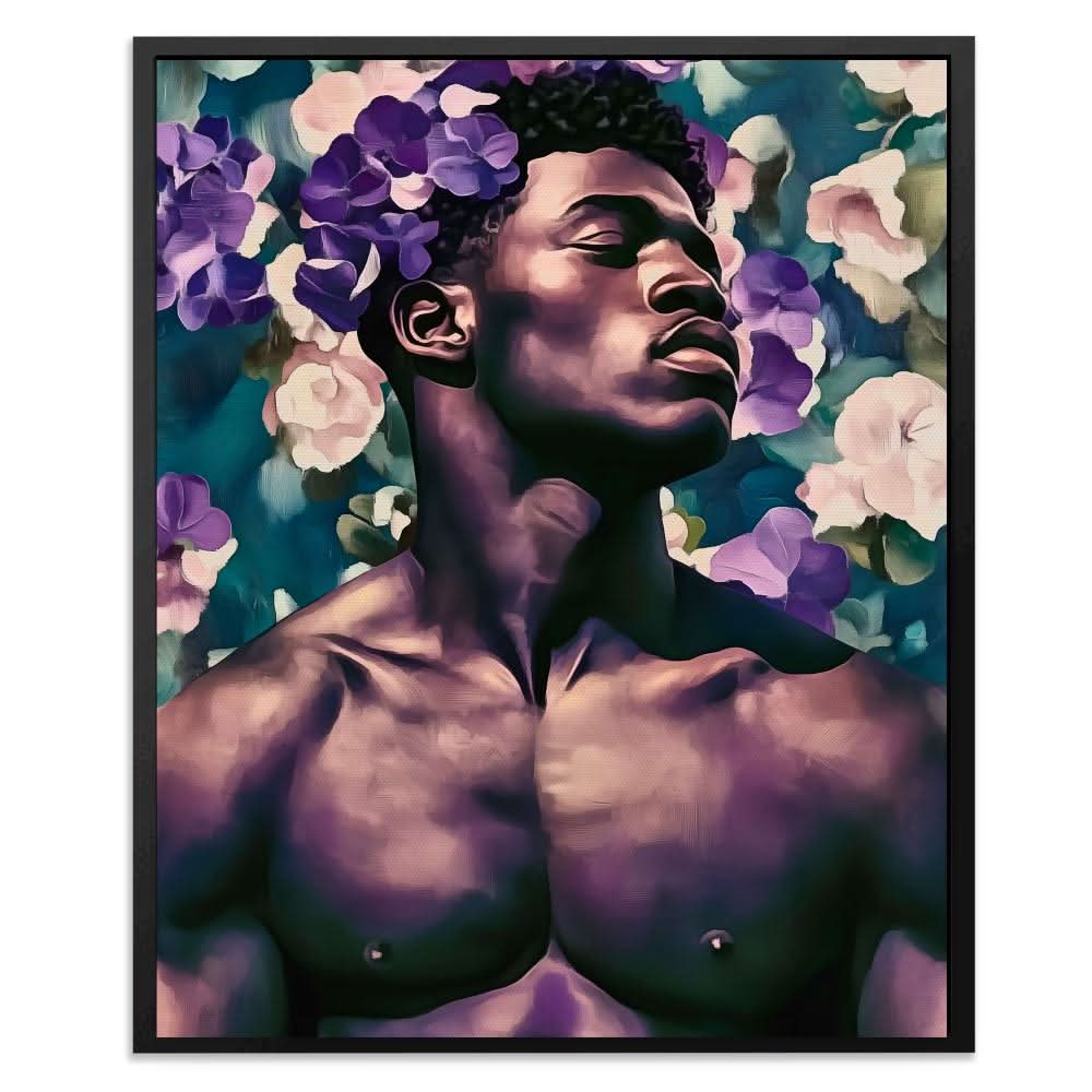 Blooming Strength - Purple Canvas Wall Art