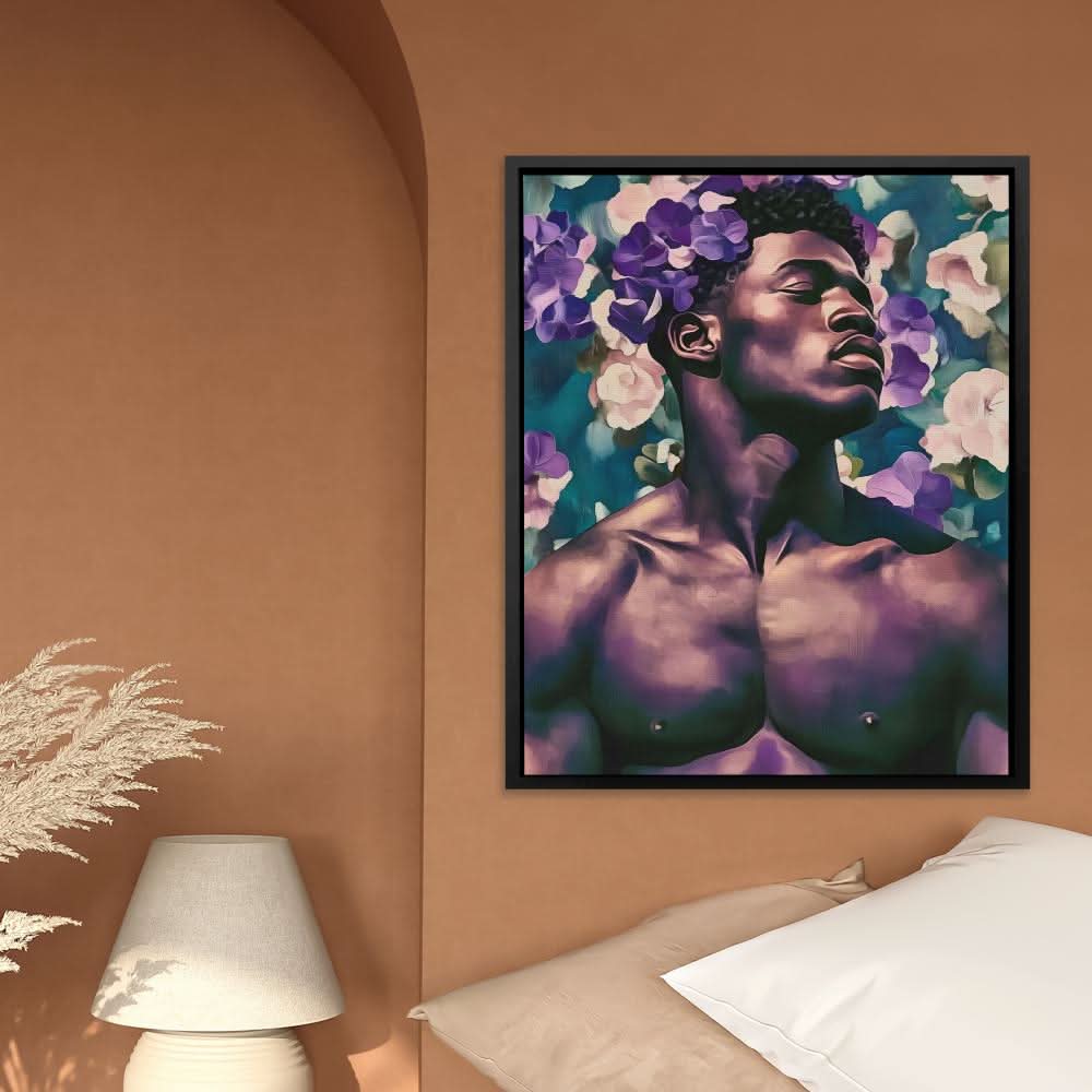 Blooming Strength - Purple Floral Canvas Print