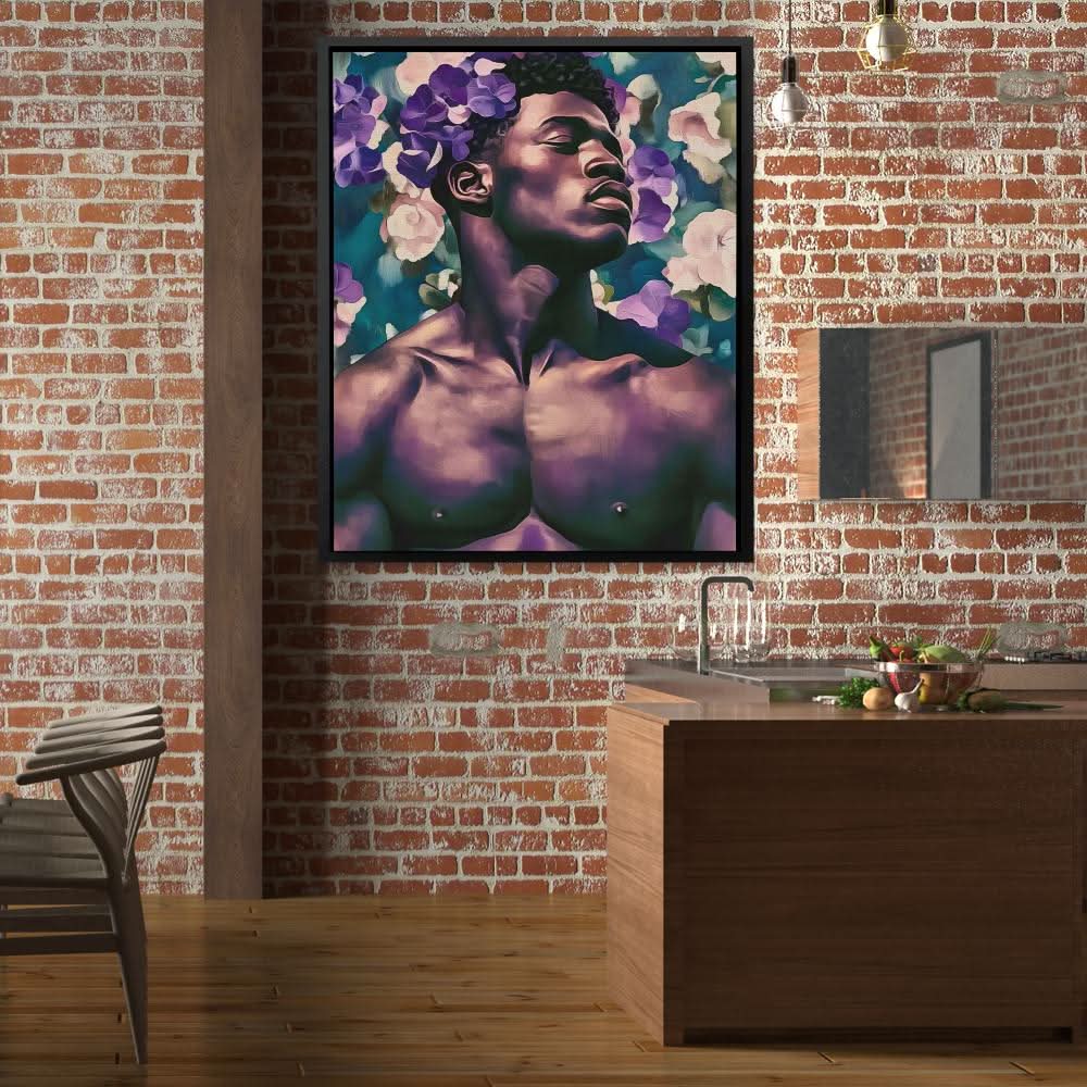 Blooming Strength - African American Art for Bedroom