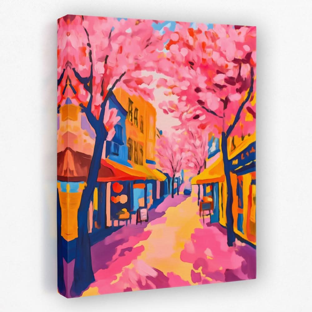 Blossom Boulevard - Architecture Canvas Wall Art