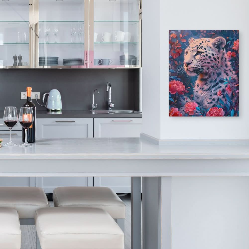 Blossoming Beast - Blue Wall Art for Living Room