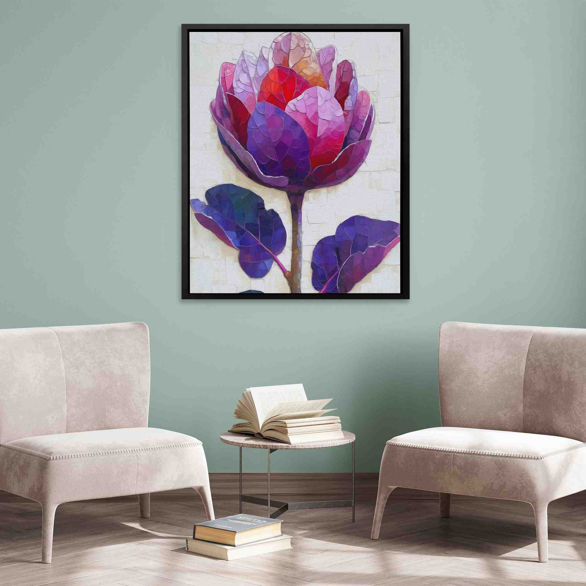 Blossoming Elegance - Wall Art in Black Frame