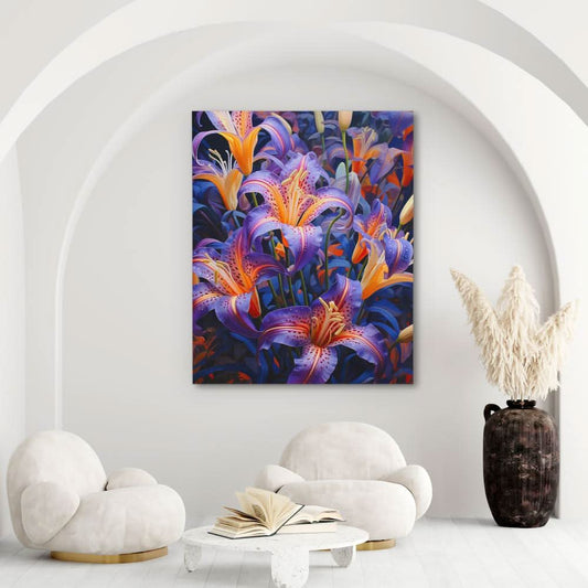 Blossoming Garden - Wall Art in Black Frame