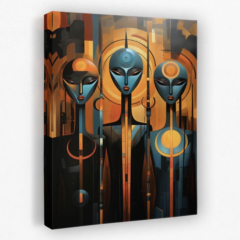 Blue Aliens - Aliens Canvas Wall Art