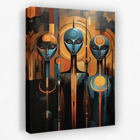 Blue Aliens - Aliens Canvas Wall Art