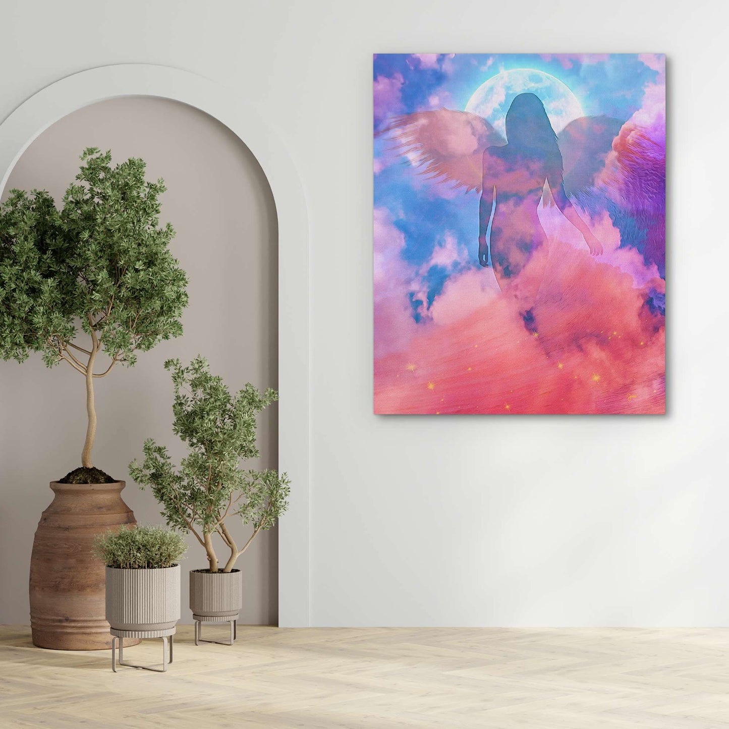 Blue Angel - Blue Angelic Canvas Print