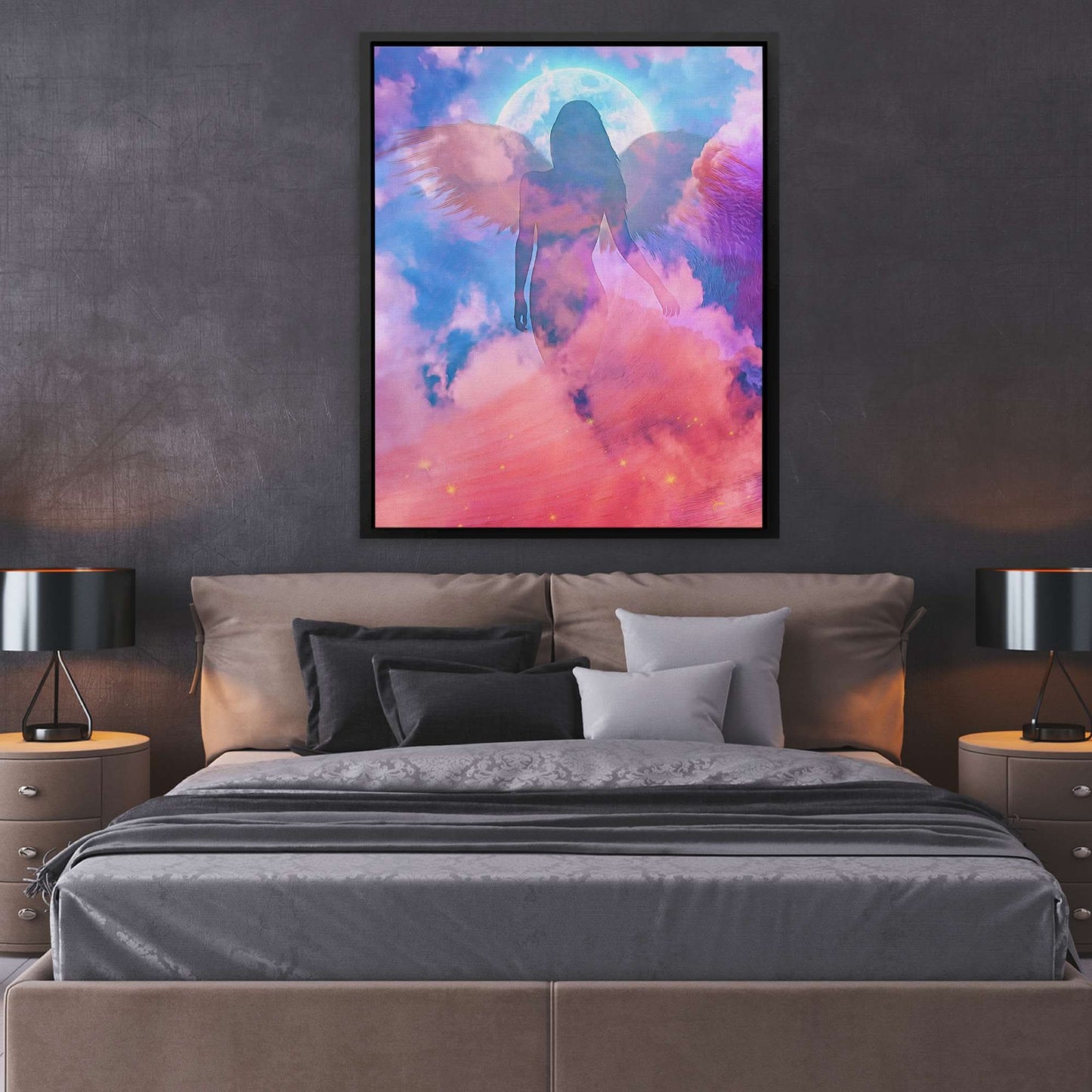 Blue Angel - Blue Wall Art