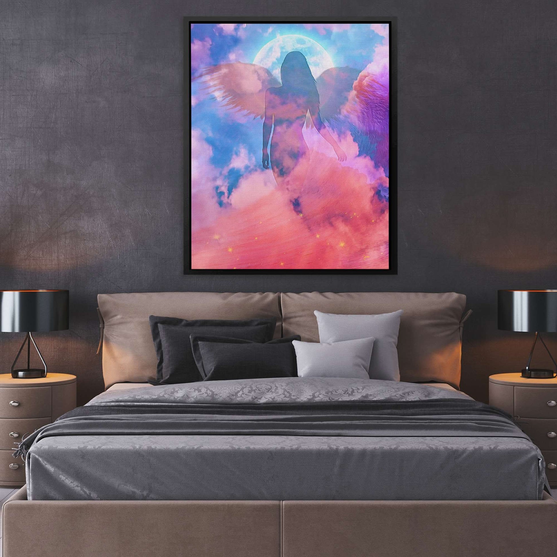 Blue Angel - Blue Wall Art
