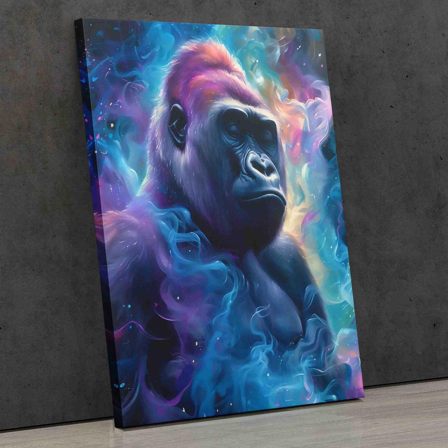 Blue Ape - Large Surrealism Canvas Print
