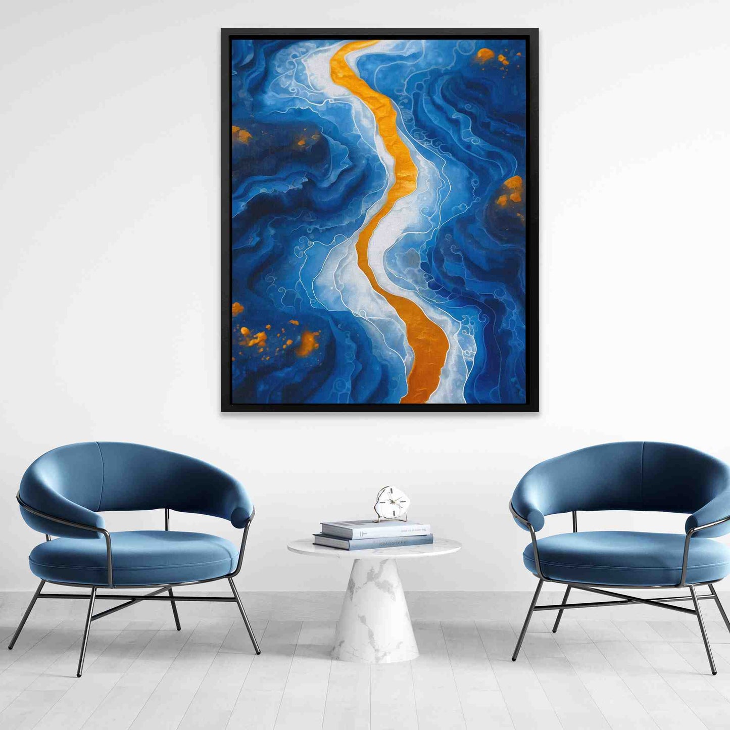 Blue Canyon - Blue Wall Art for Hallway
