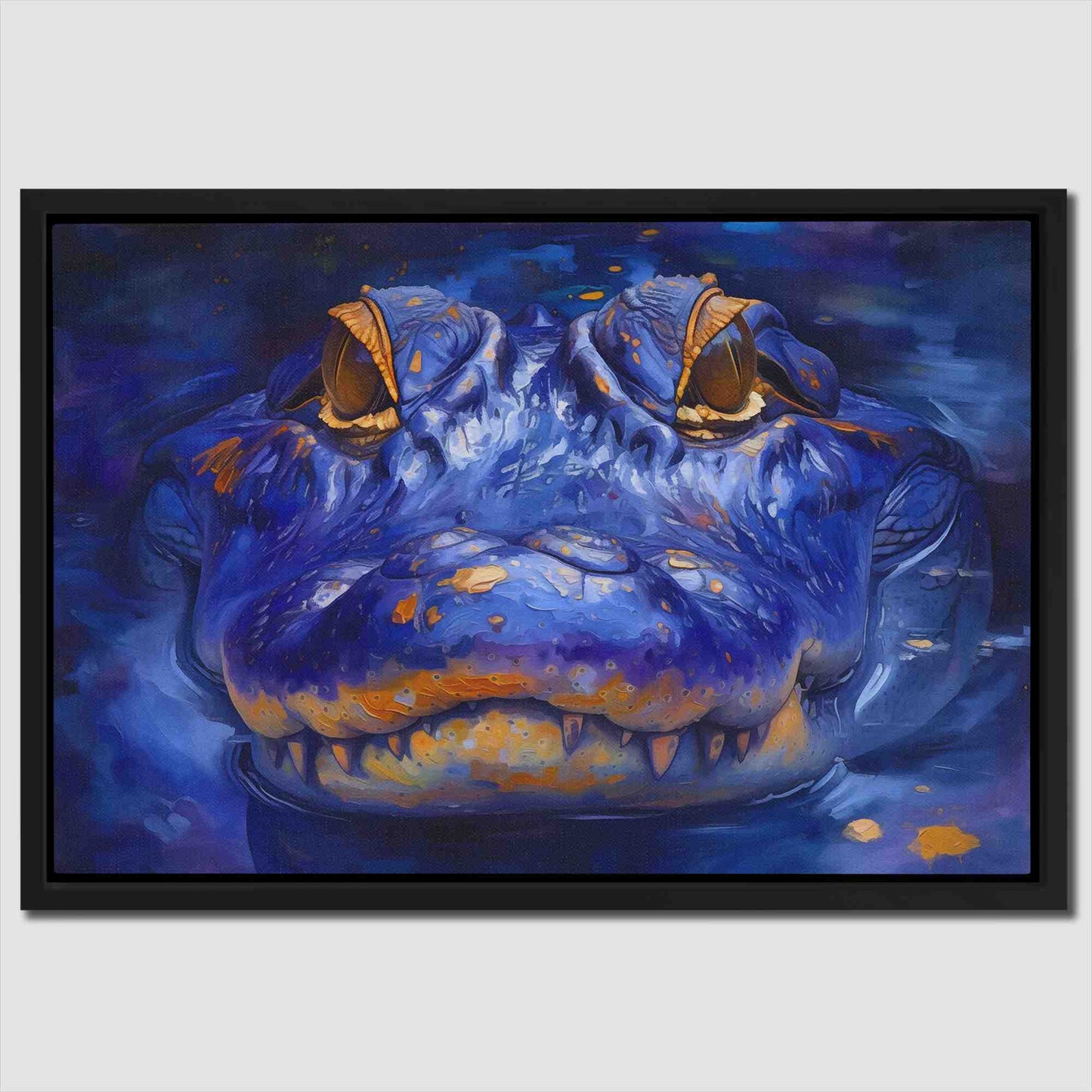 Blue Crocodile - Blue Crocodile Canvas Print