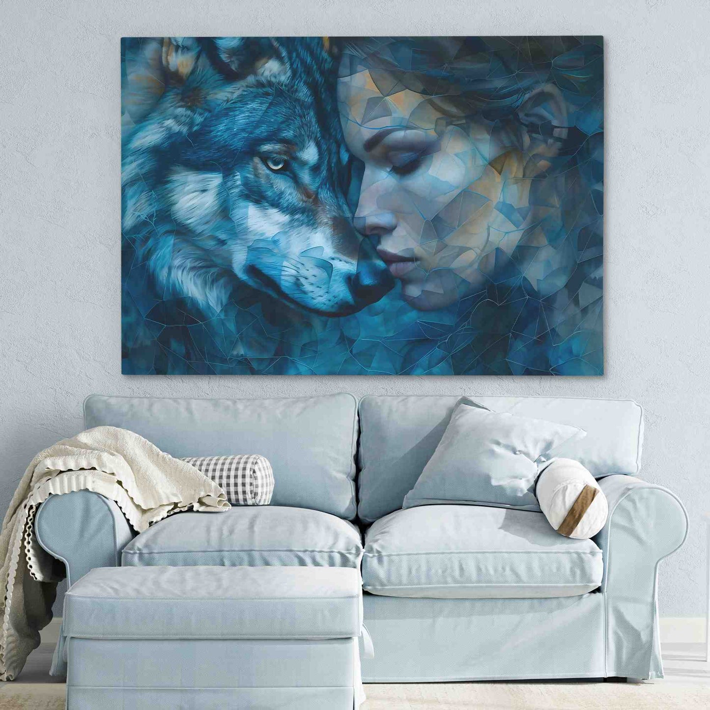 Blue Depths - Horizontal Wall Art in Black Frame