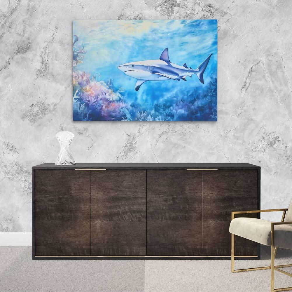 Blue Depths Predator - Large Canvas Print