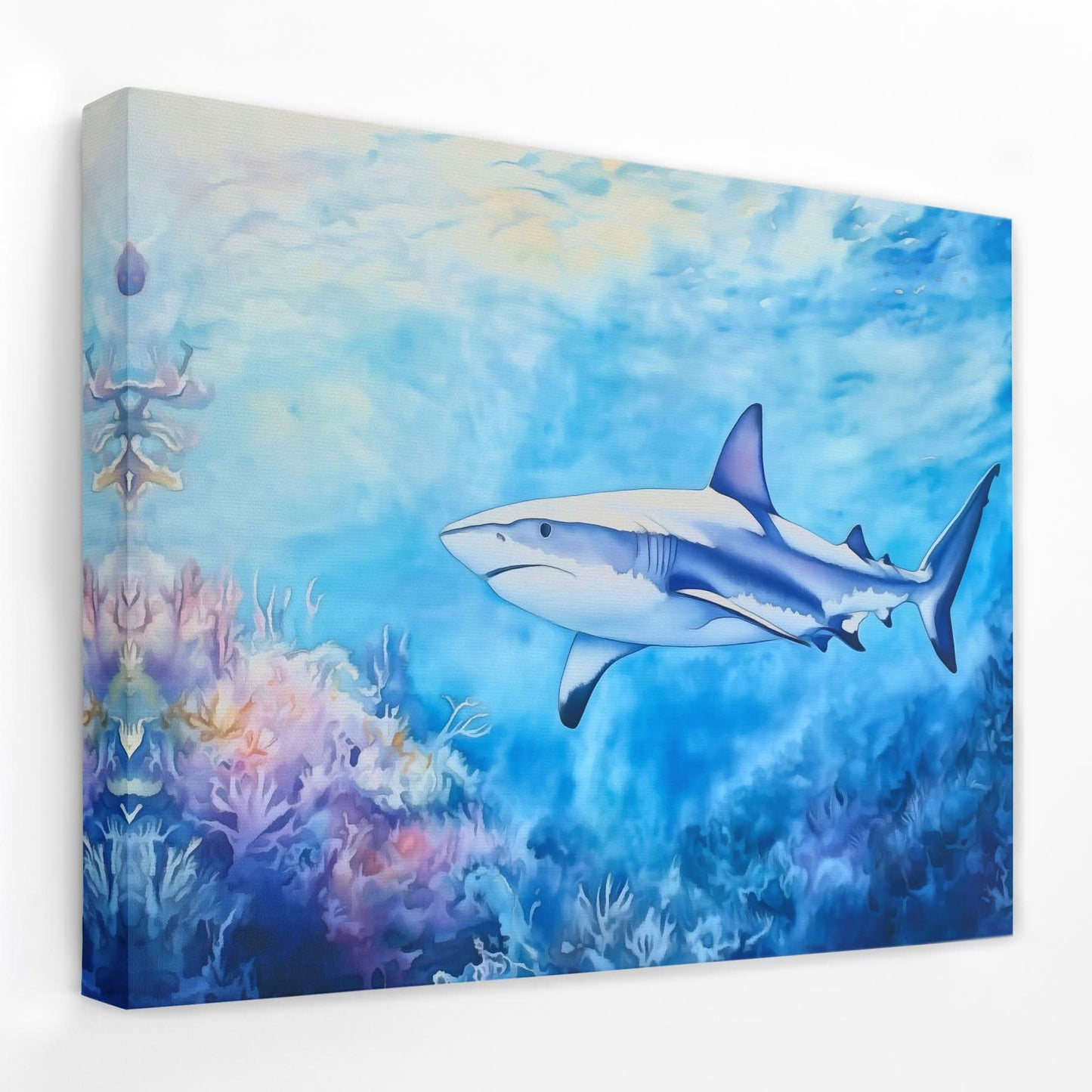 Blue Depths Predator - Animals Canvas Wall Art