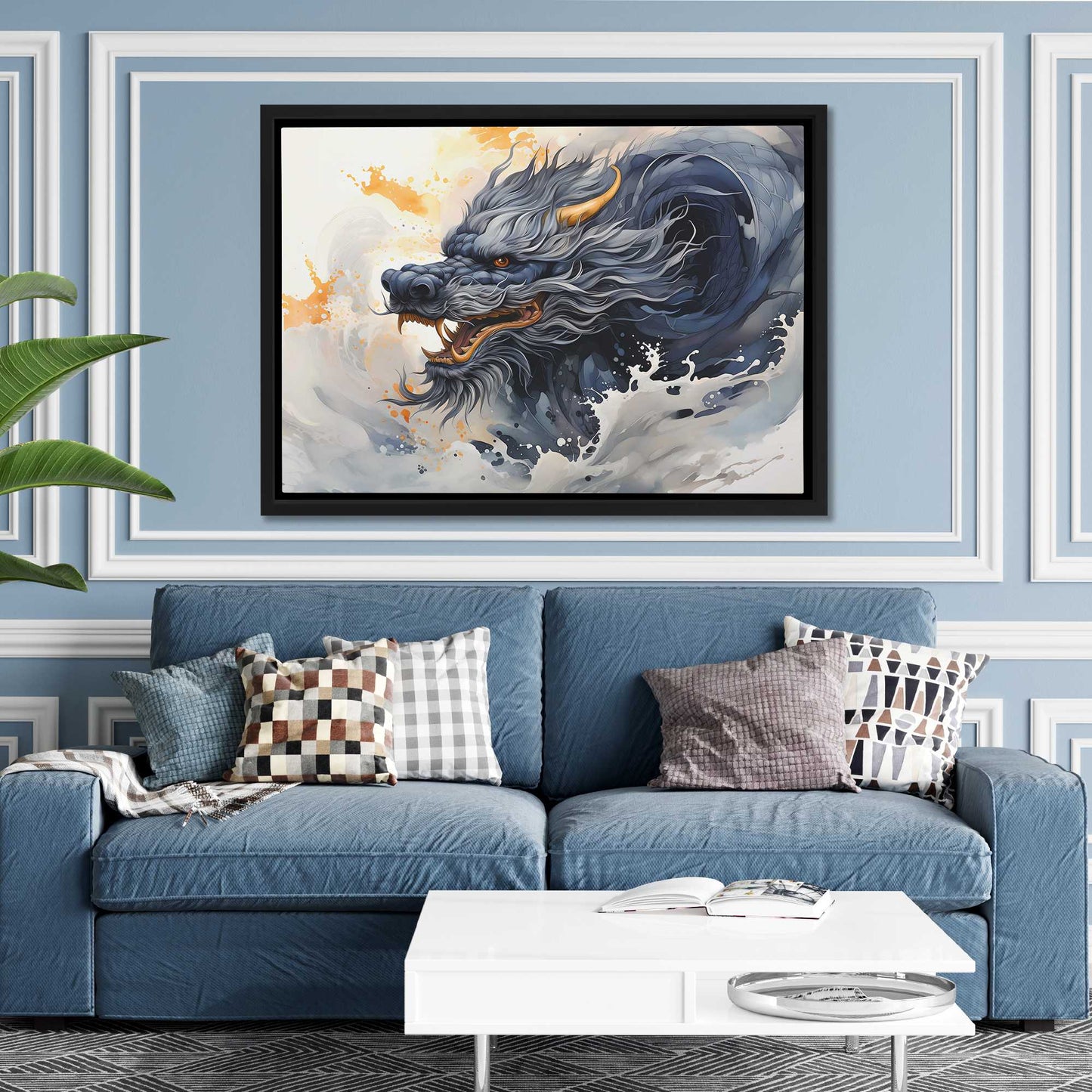 Blue Dragon - Blue Dragon Canvas Print