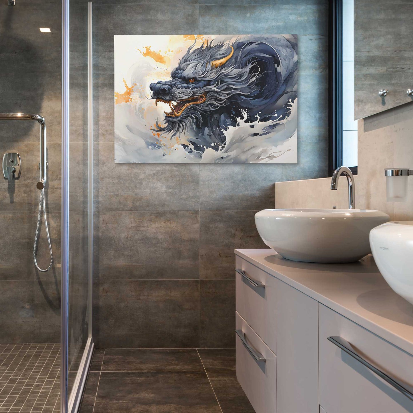 Blue Dragon - Large Canvas Print