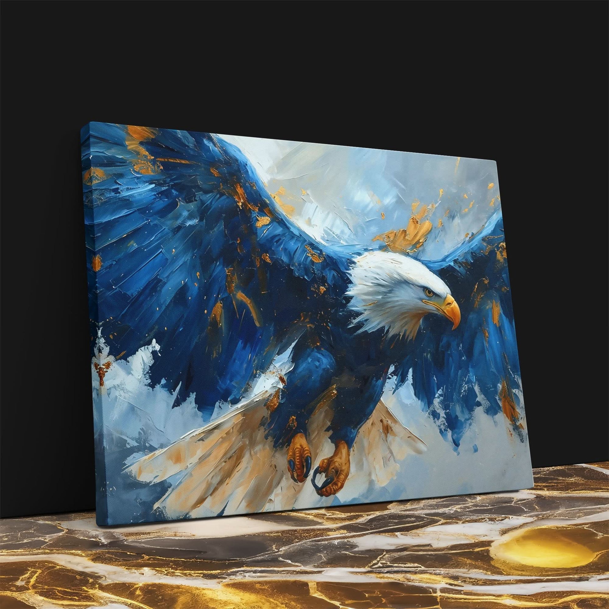 Blue Eagle Flying - Large Canvas Print