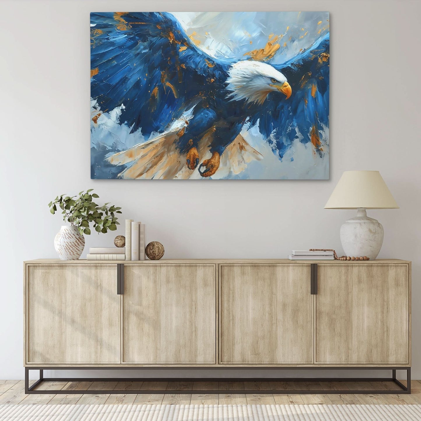 Blue Eagle Flying - Blue Bird Canvas Print