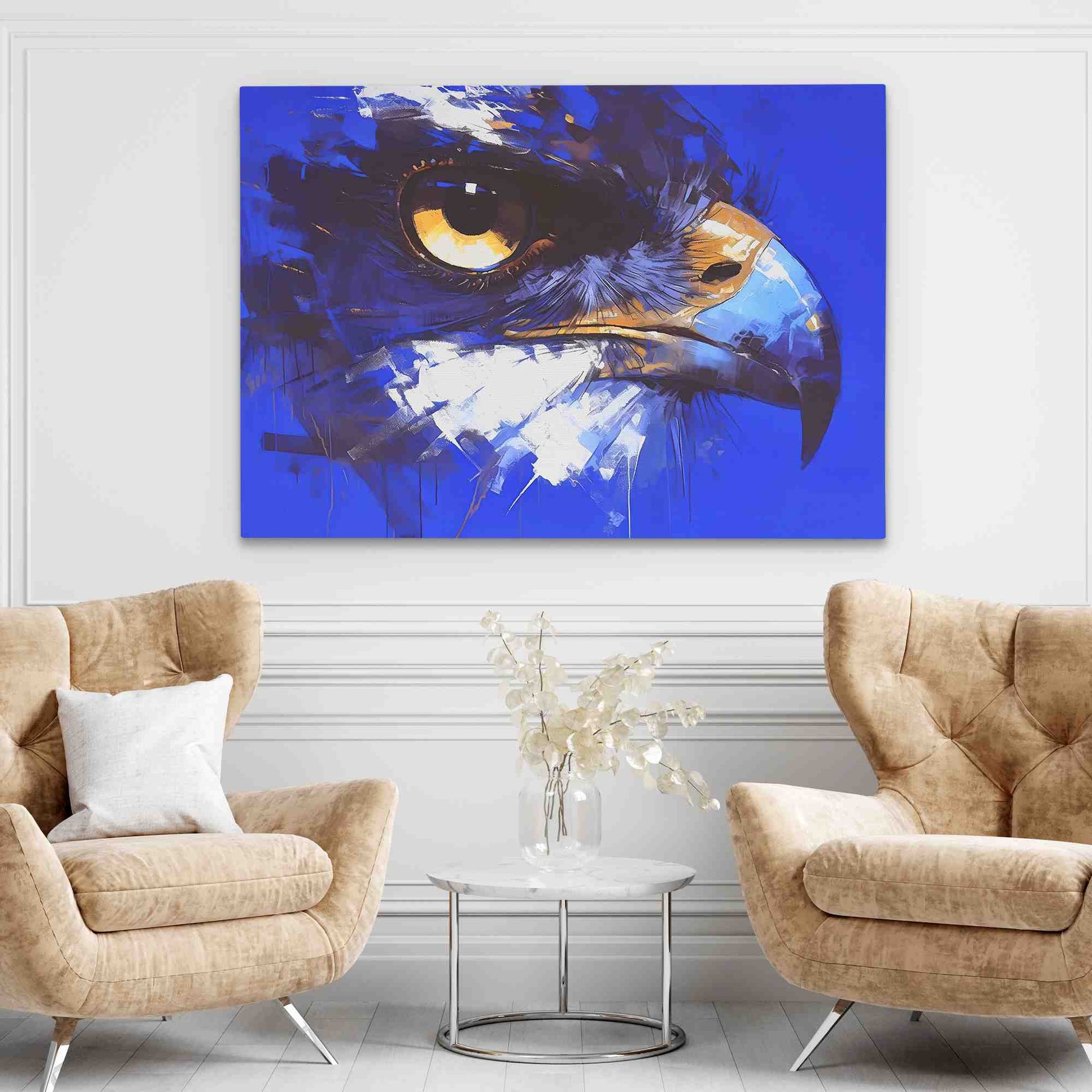 Blue Falcon - Bird Art