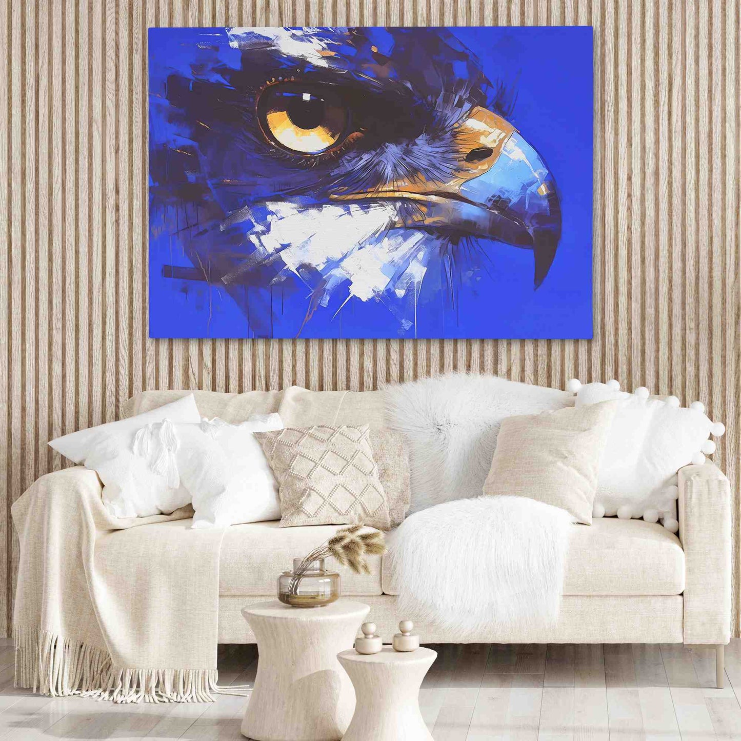 Blue Falcon - Blue Canvas Wall Art