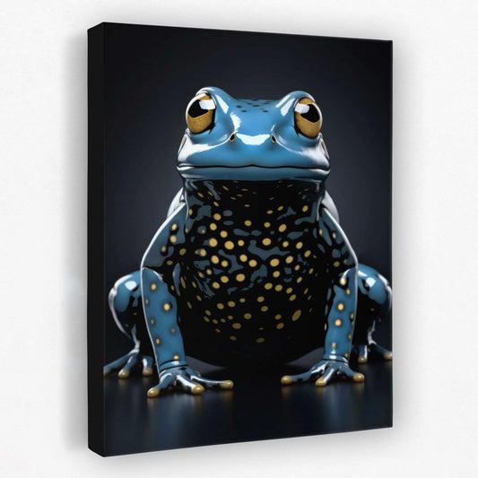 Blue Frog - Frog Canvas Wall Art