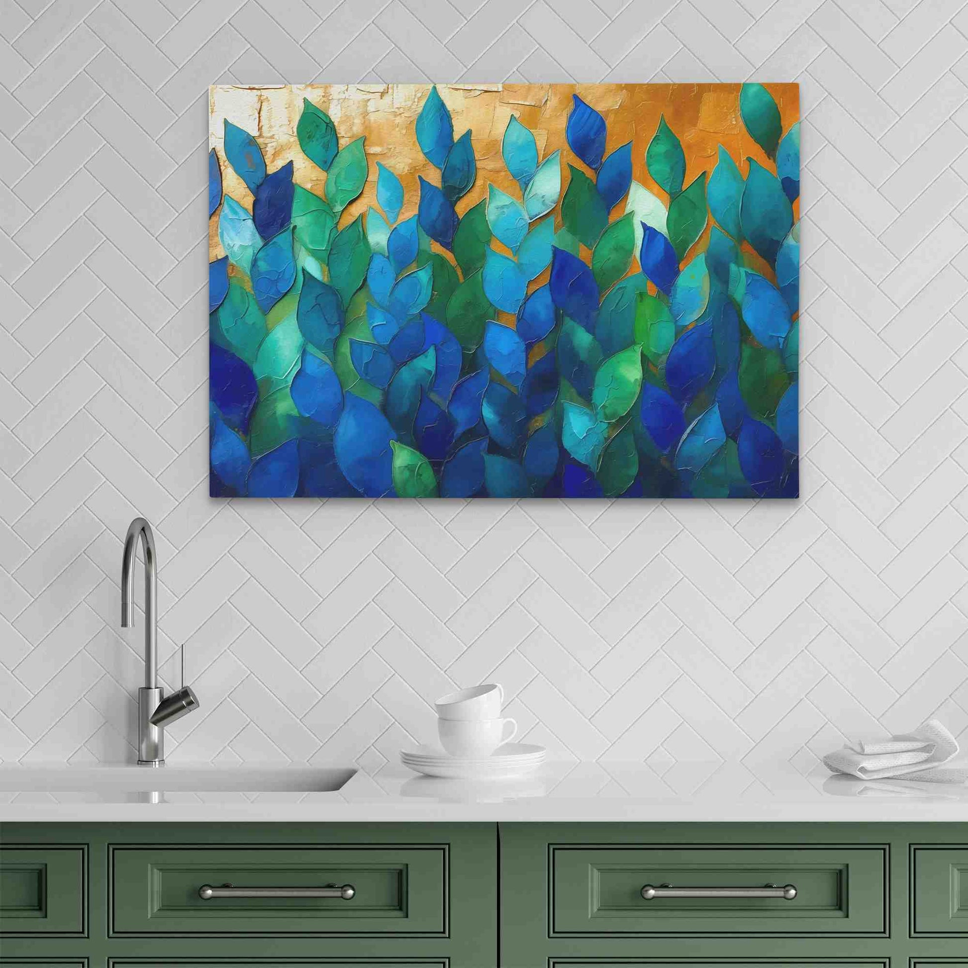 Blue Garden - Large Canvas Print