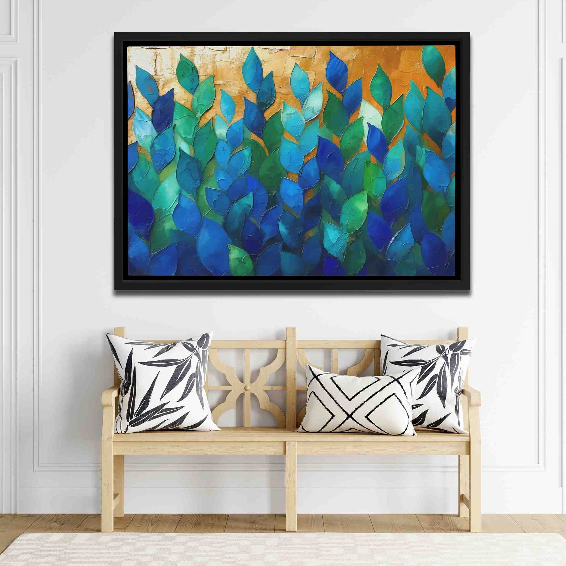 Blue Garden - Blue Wall Art for Bathroom