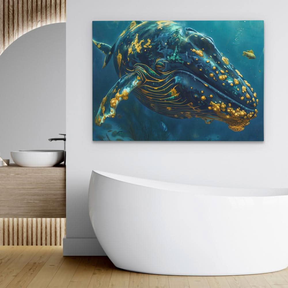 Blue Giant of the Sea - Wall Art in Black Frame