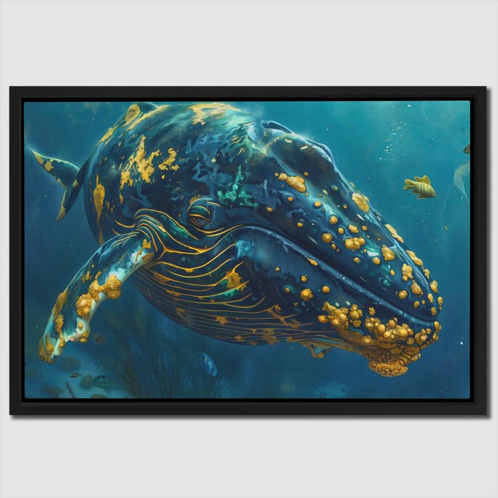 Blue Giant of the Sea - Animals Canvas Wall Art