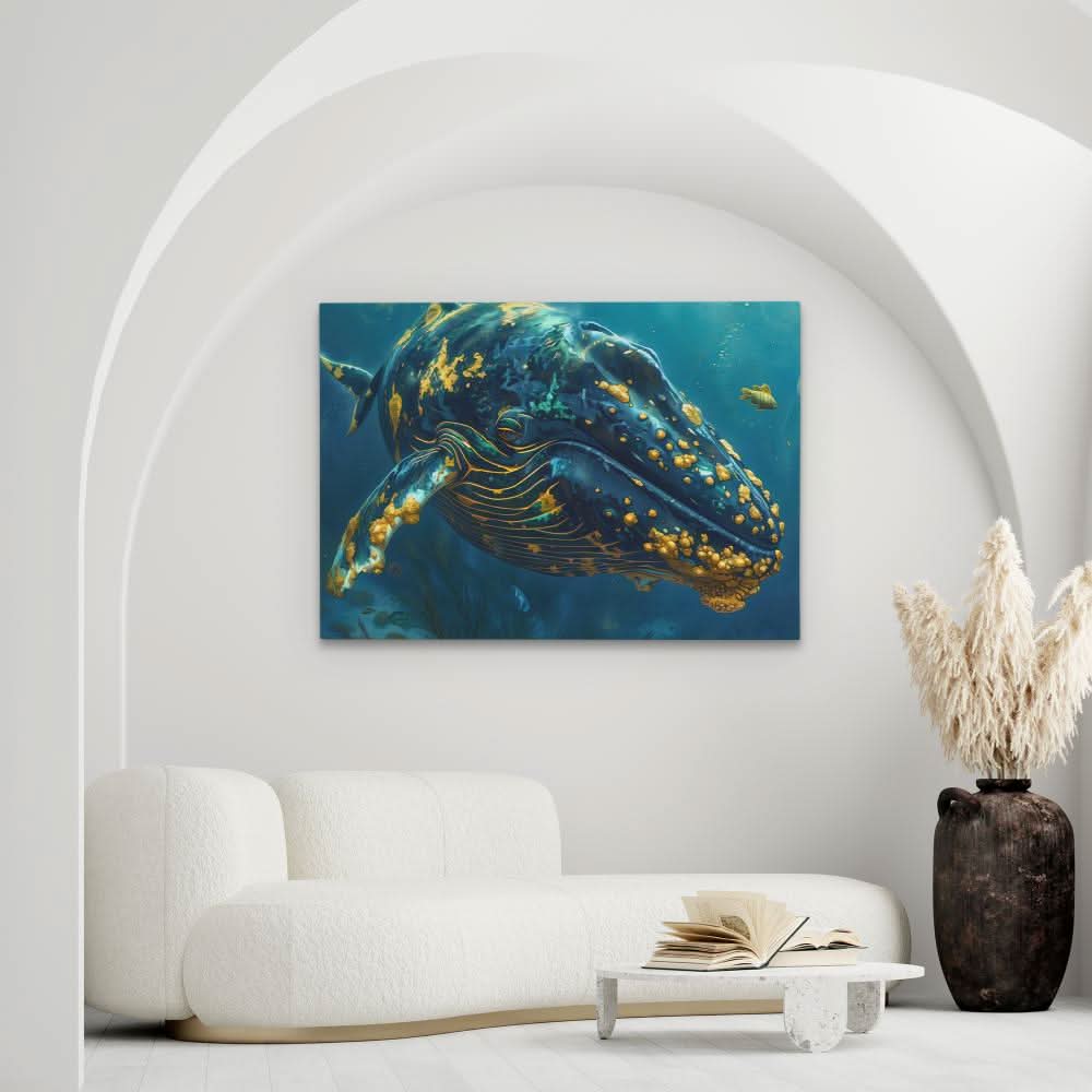 Blue Giant of the Sea - Blue Beach House Canvas Print