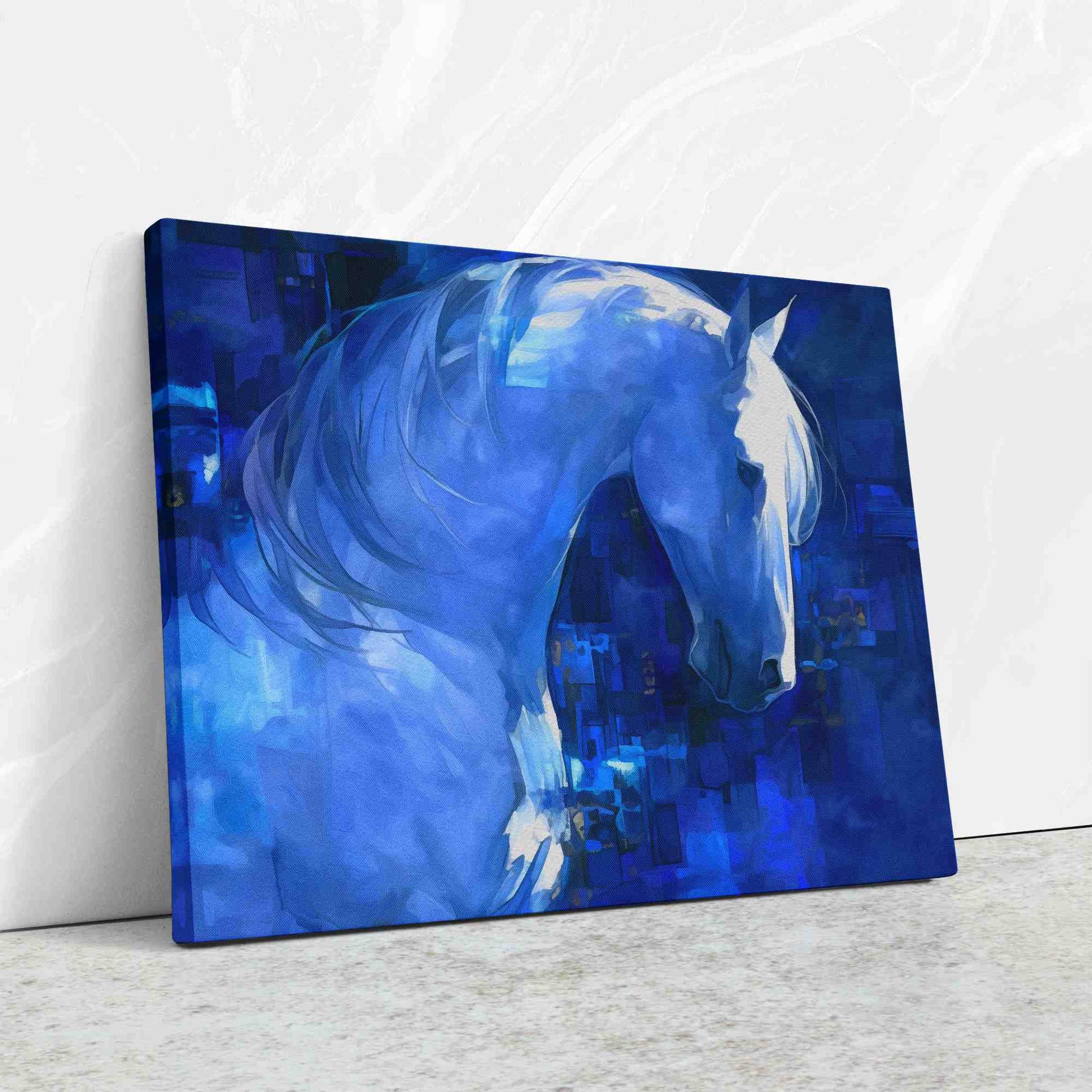 Blue Indigo - Wall Art in Black Frame