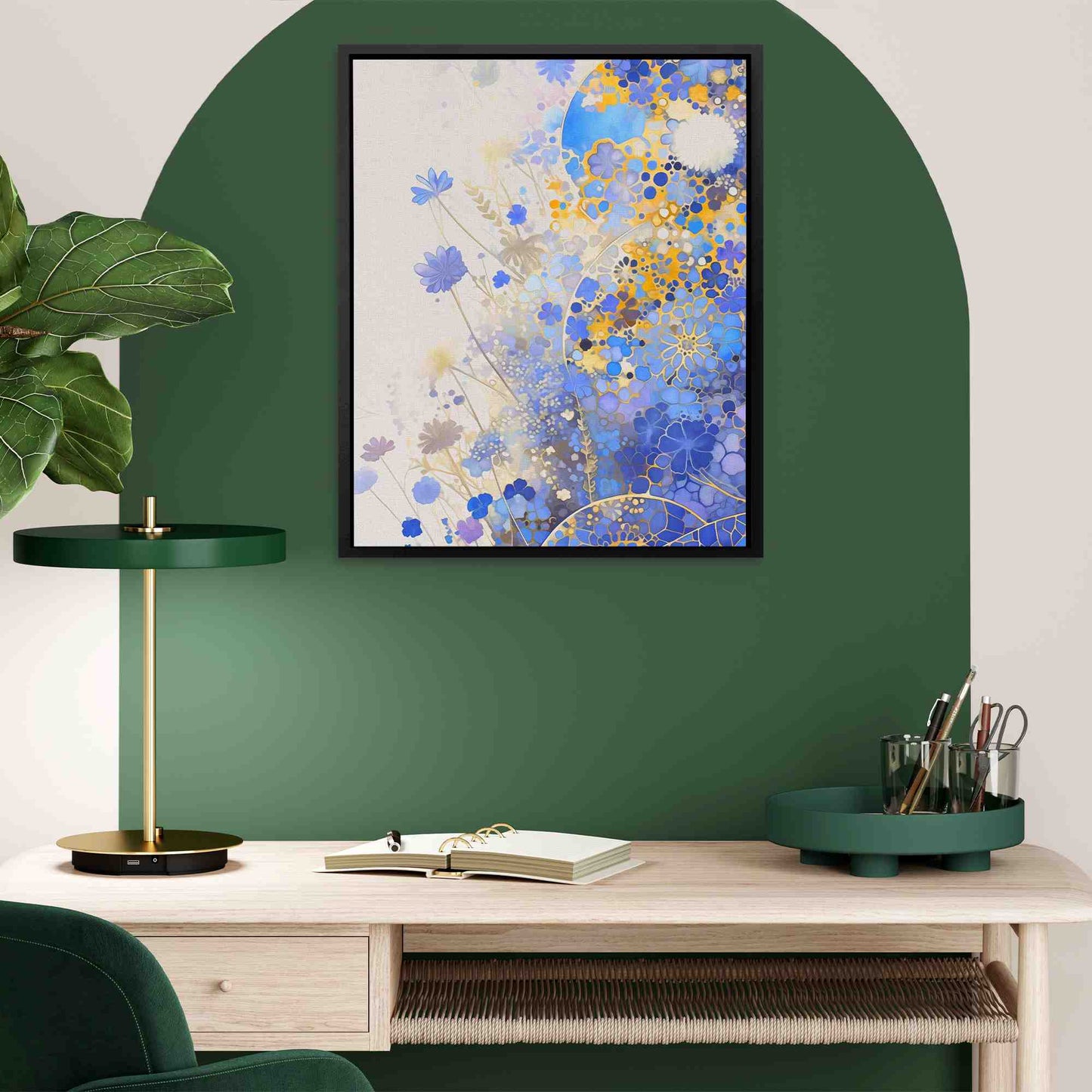 Blue Mosaic - Blue Canvas Wall Art