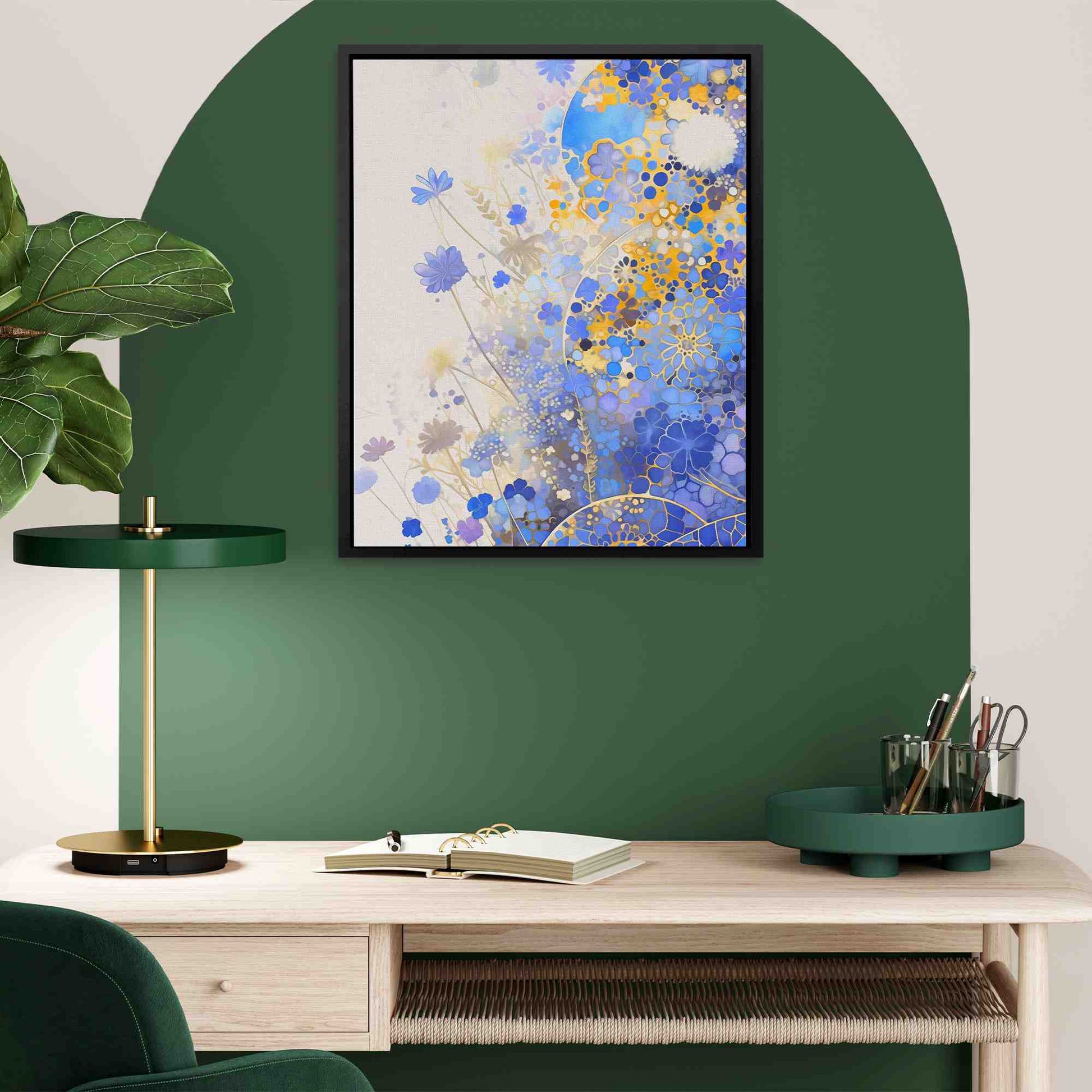 Blue Mosaic - Blue Canvas Wall Art