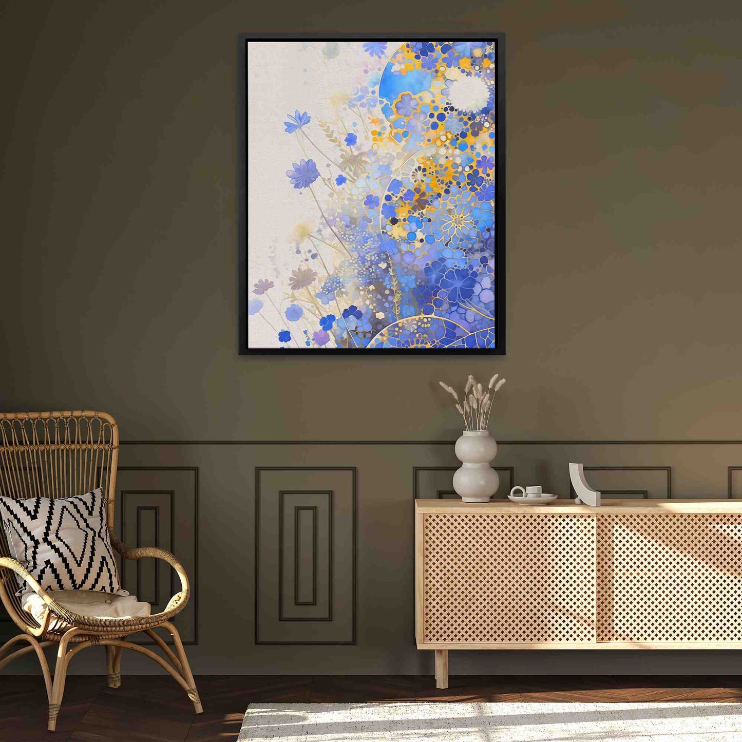 Blue Mosaic - Large Canvas Print