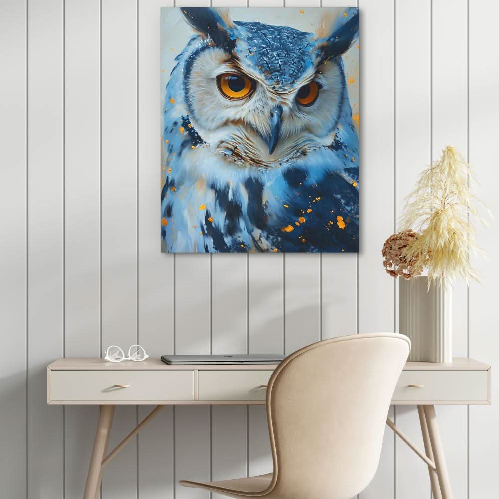 Blue Owl - Blue Bird Canvas Print