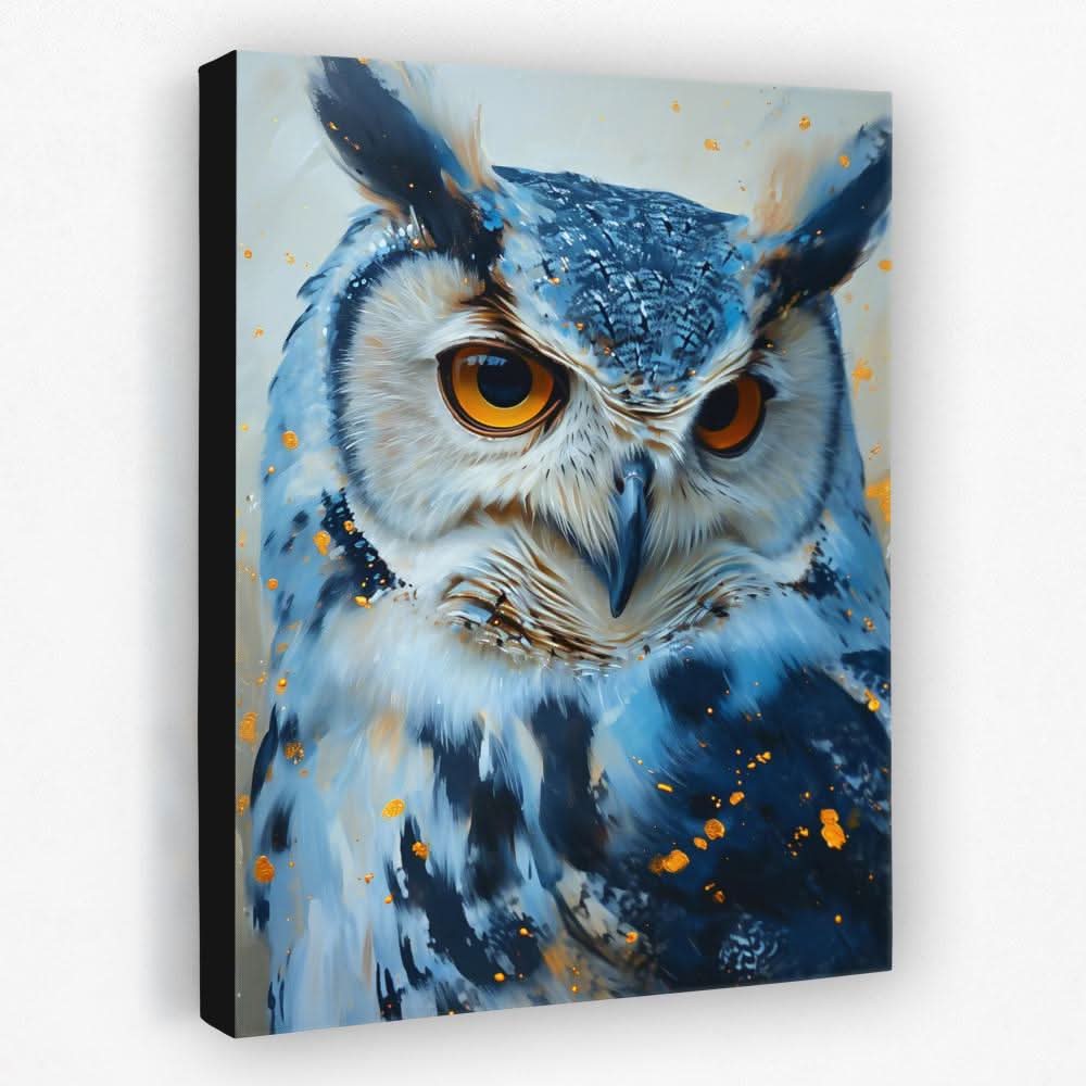Blue Owl - Animals Canvas Wall Art