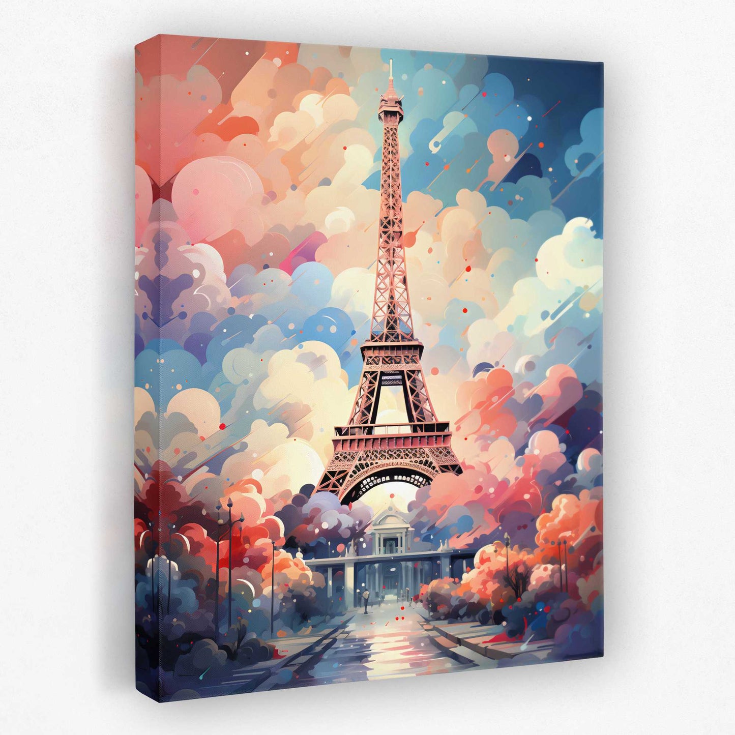 Blue Paris - City Canvas Wall Art