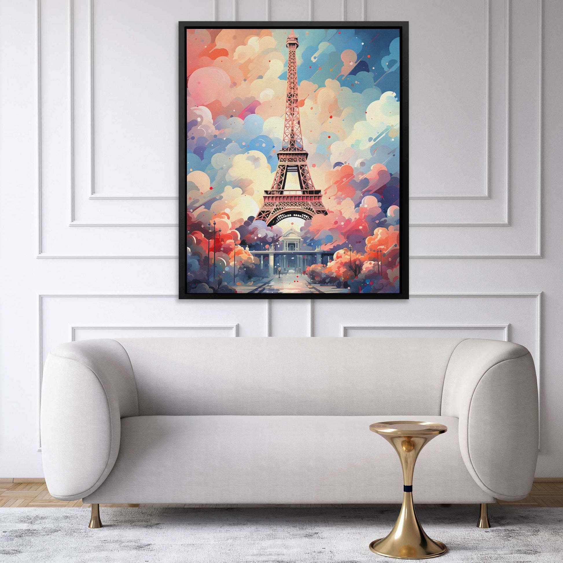 Blue Paris - Abstract Blue Canvas Wall Art