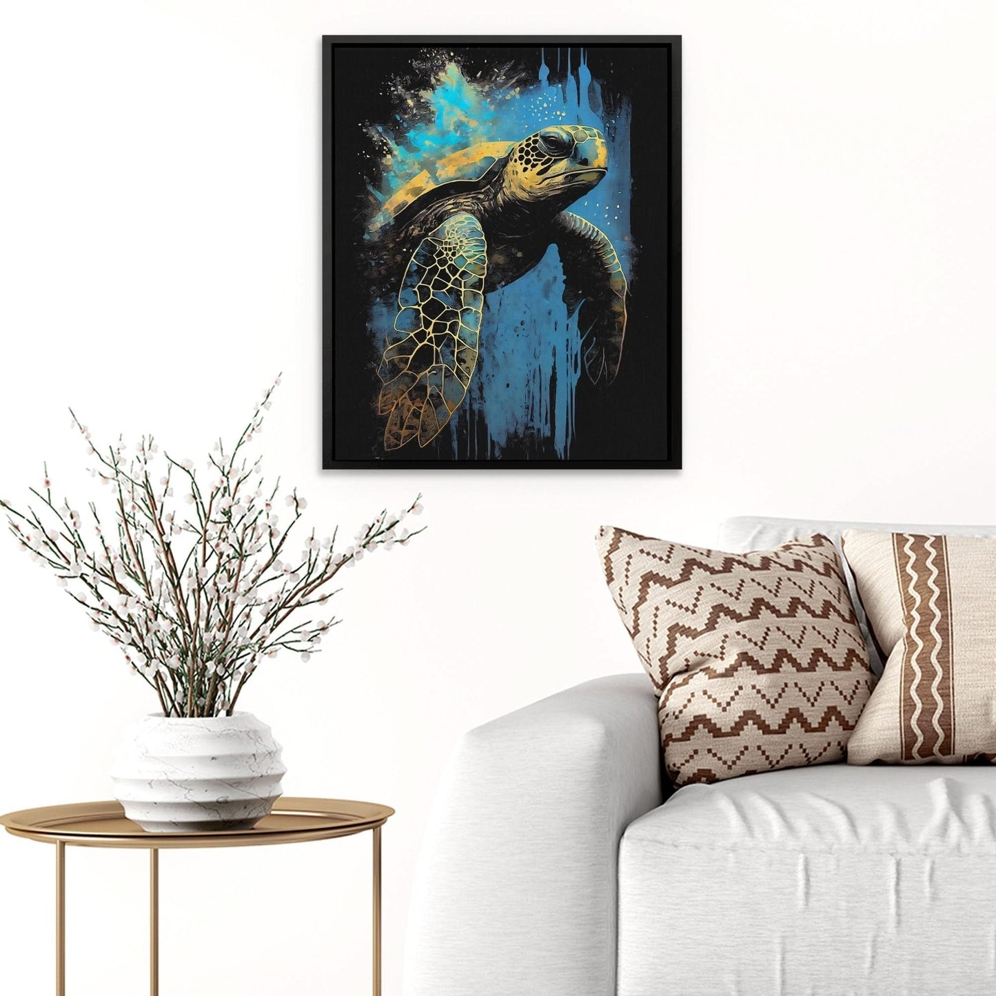 Blue Sea Turtle - Wall Art Print