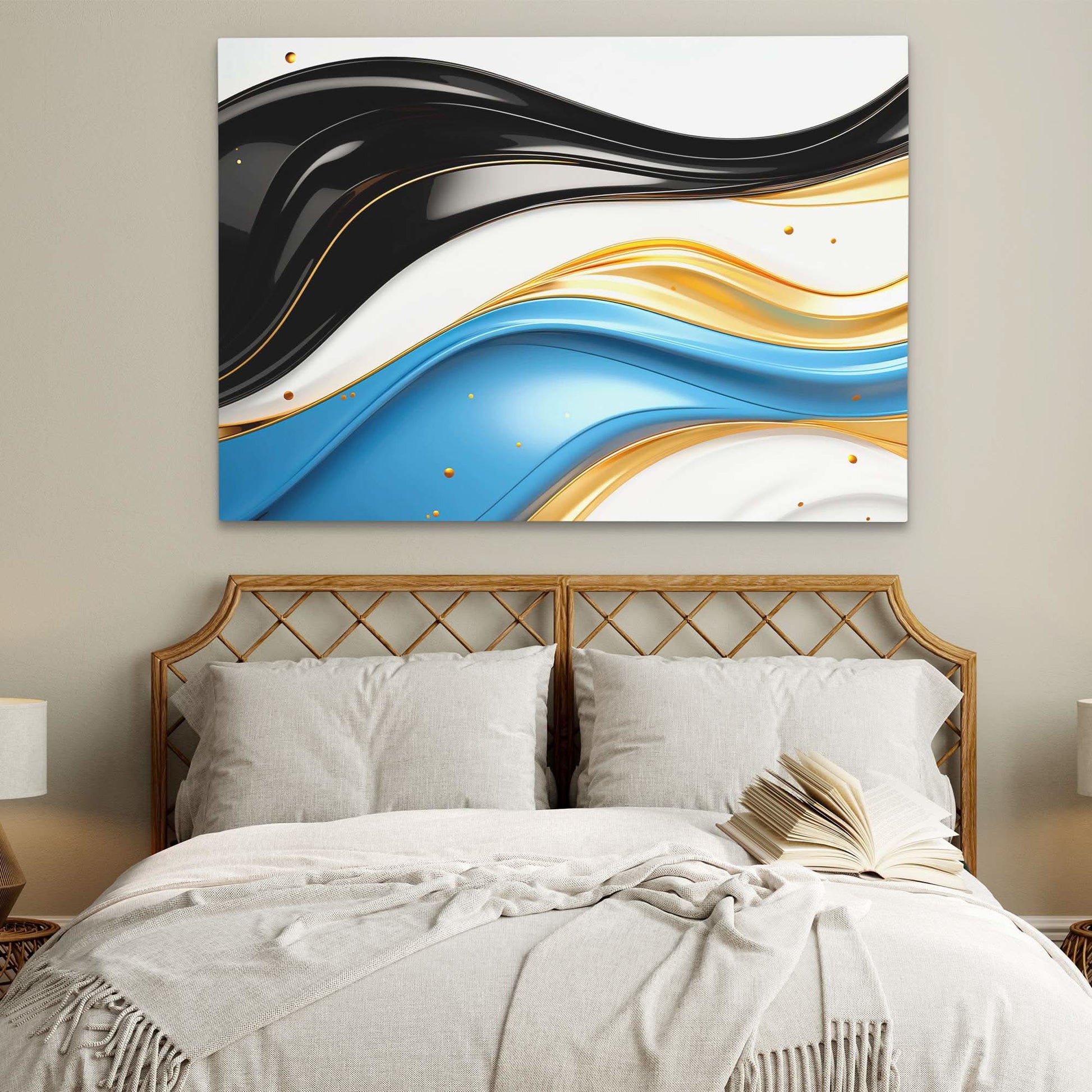 Blue Serenity - Horizontal Art for Bathroom