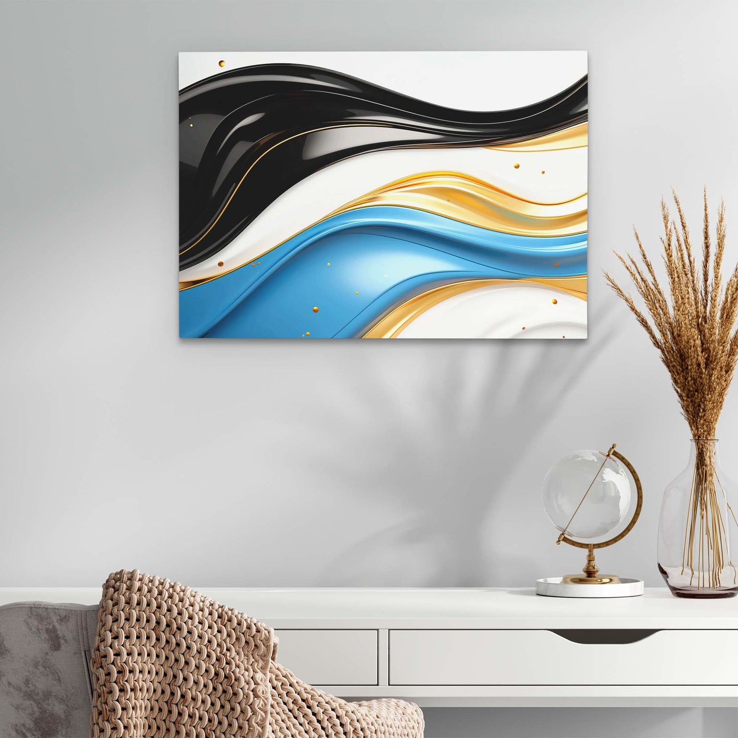 Blue Serenity - Large Abstract Canvas Print