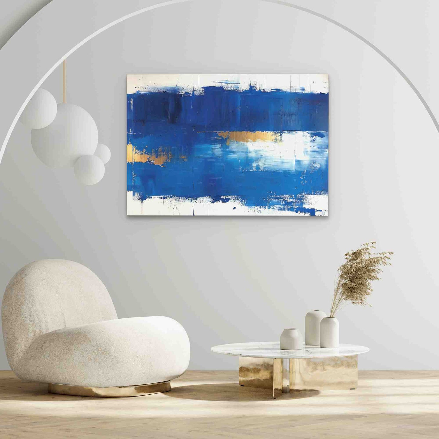 Blue Stroke - Large Abstract Canvas Print