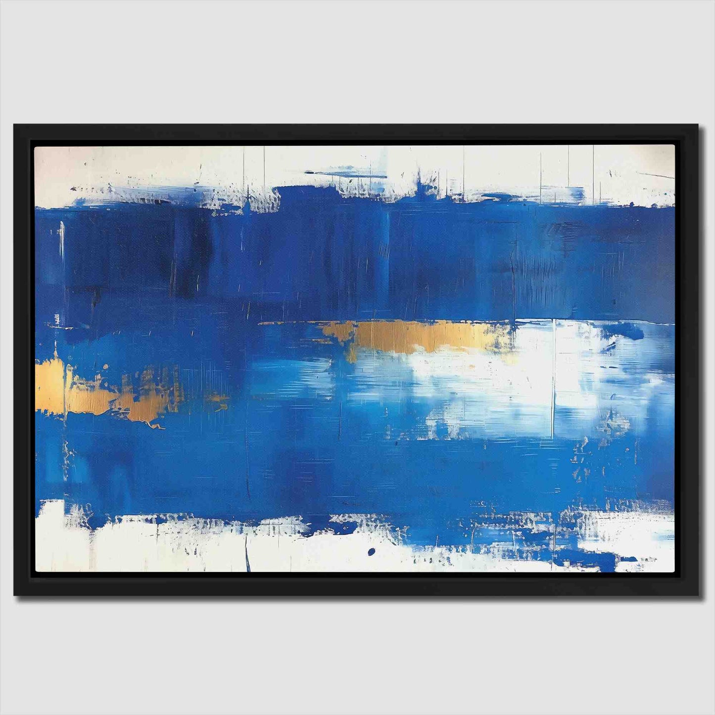 Blue Stroke - Blue Navy Blue Canvas Print