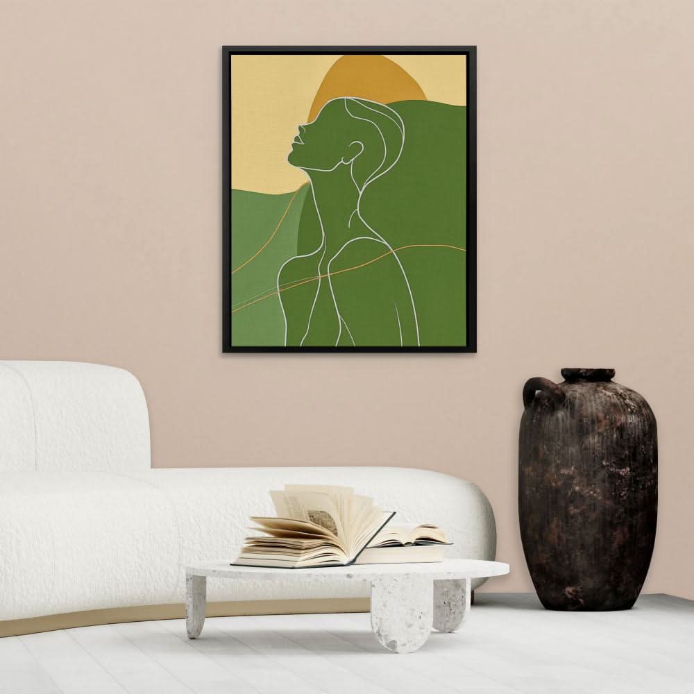 Body Bliss - Line Art Wall Art in Black Frame