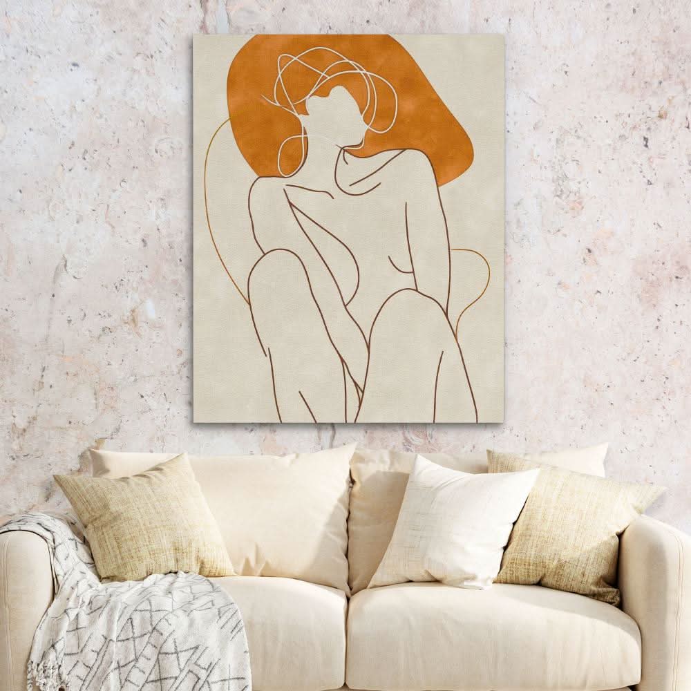 Body Image - Feminine Wall Art in Black Frame