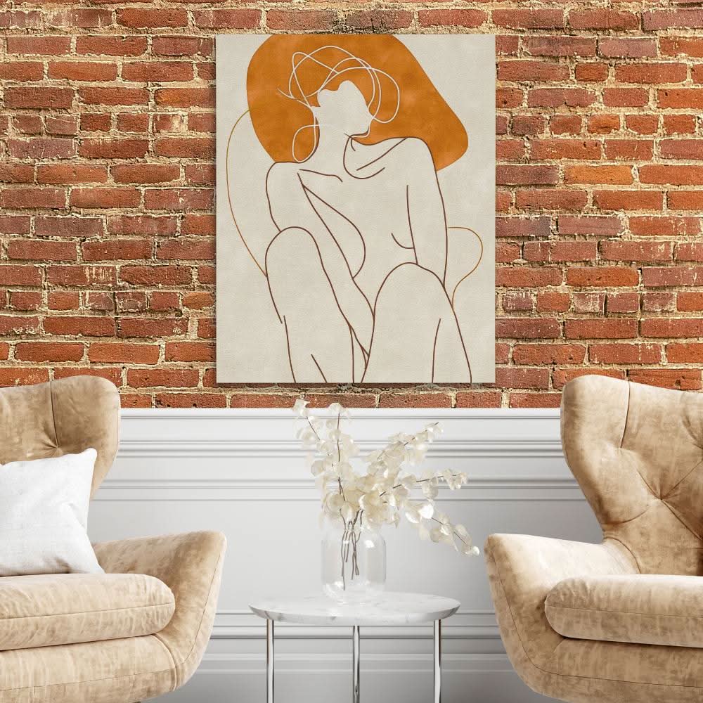 Body Image - Abstract Wall Art in Black Frame