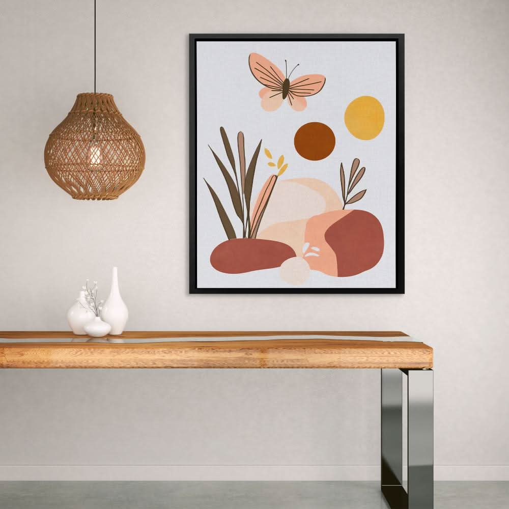 Boho Butterfly Art - Large Bohemian Canvas Print