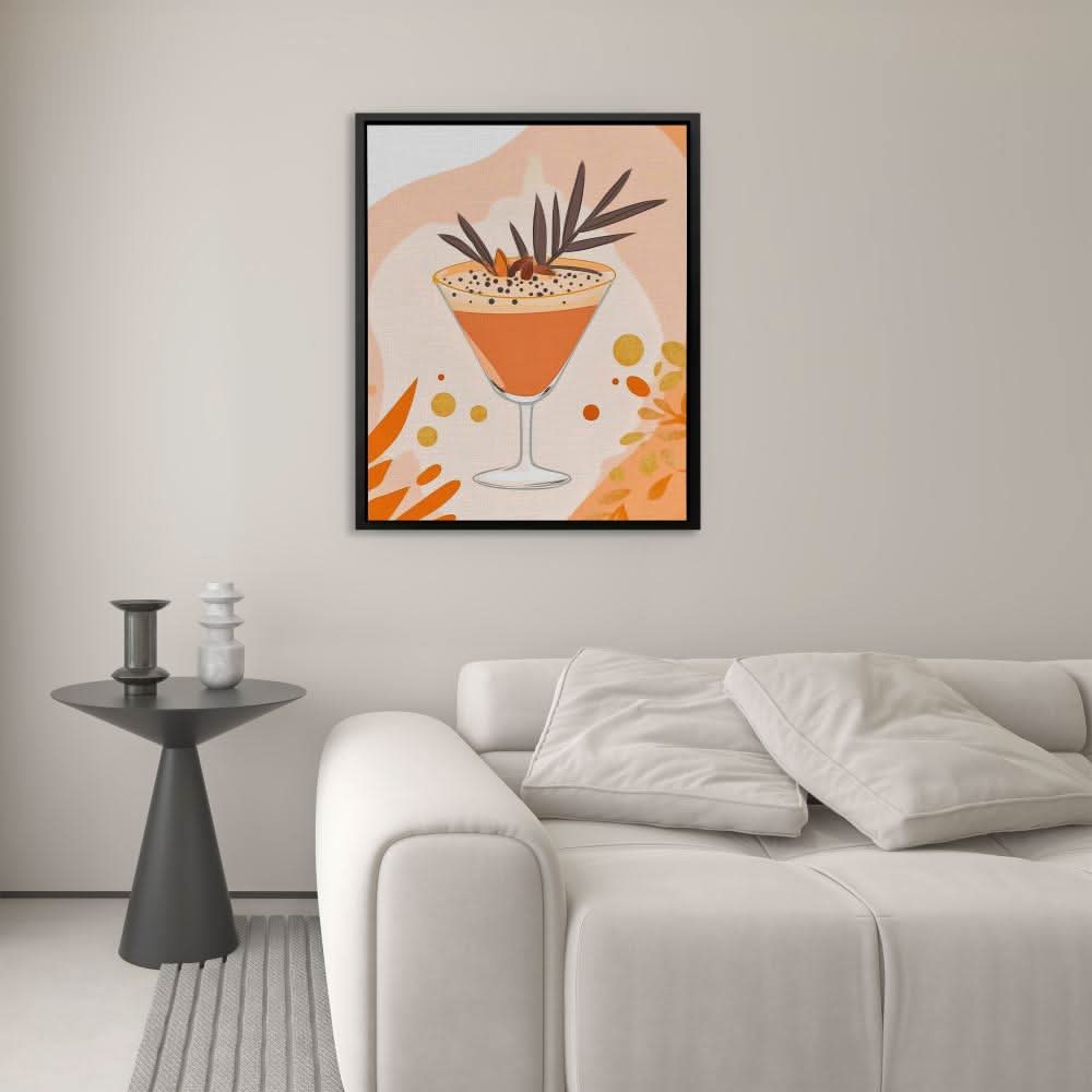 Boho Drink Art - Beige Wall Art for Dining Room