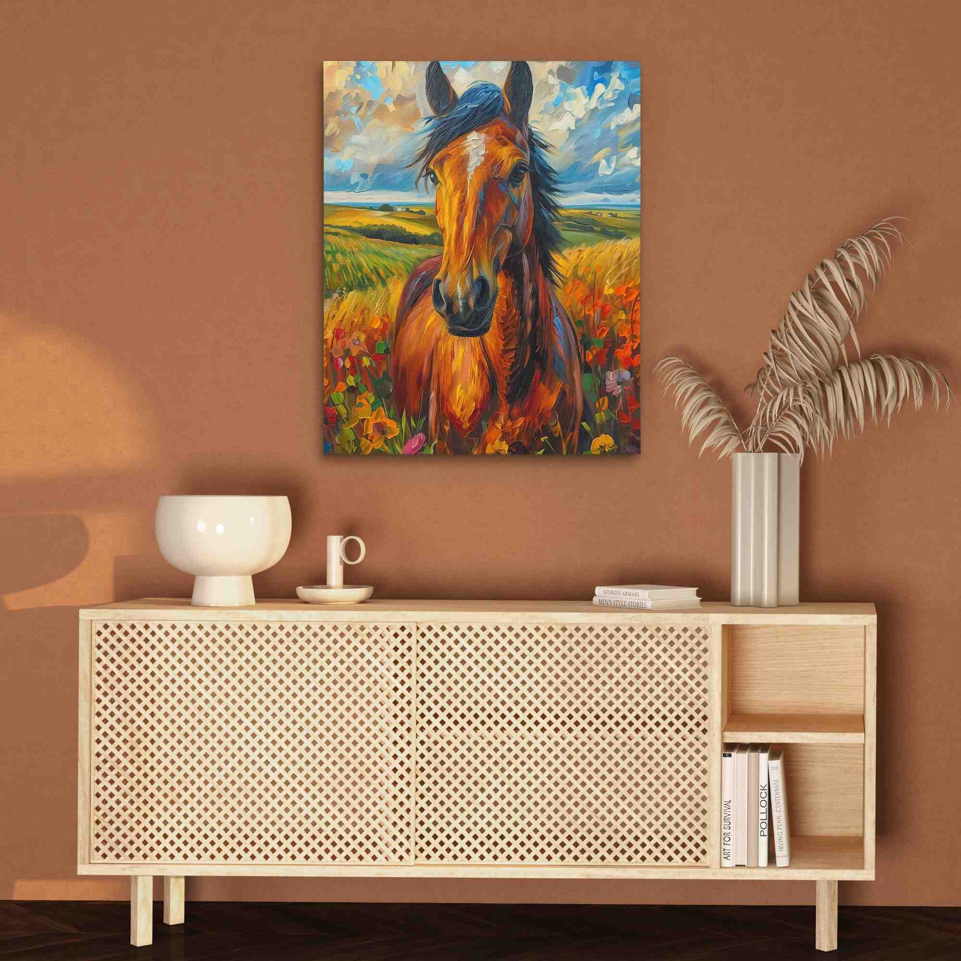 Bold Beauty - Watercolor Wall Art in Black Frame