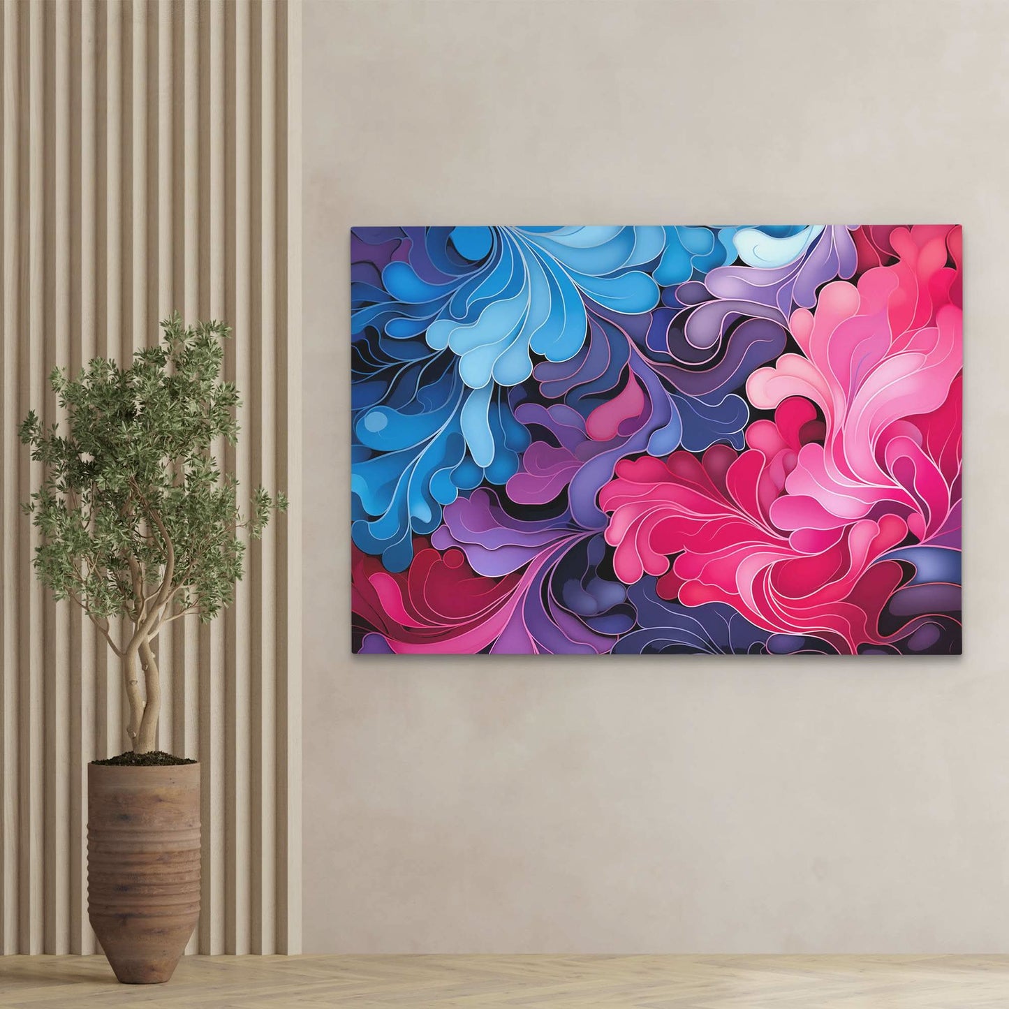 Bold Blush - Large Abstract Canvas Print